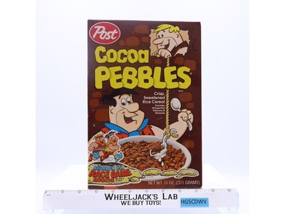 The Flintstones Cocoa Pebbles Cereal 1987 Post Vintage EMPTY BOX