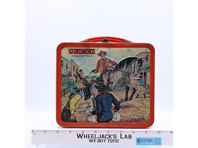 Gunsmoke Tin Lunch Box 1962 Aladdin Industries Vintage No Thermos