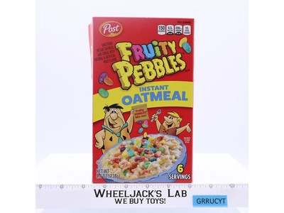 Flintstones Fruity Pebbles Instant Oatmeal 2023 Post Vintage EMPTY BOX