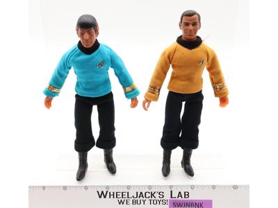 Captain Kirk Mr. Spock Star Trek 1974 Mego Vintage 8" Vintage Action Figures