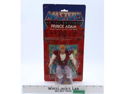 Prince Adam 12-Back Masters of the Universe MOTU 1983 Mattel Figure NEW SEALED