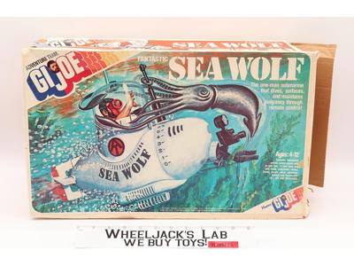 Sea Wolf Adventure Team GI Joe 1975 Hasbro 12" Action Figure Vehicle With Box