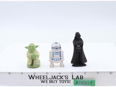 Lot of 3 Star Wars ROTJ 1983 Vintage Rubber Erasers Yoda R2-D2 Darth Vader
