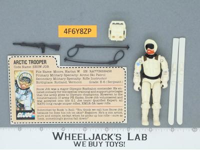 Snow Job V1 RED CARD BACK 100% Complete G.I. Joe 1983 Hasbro Vintage Figure