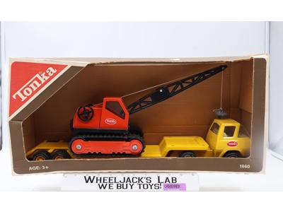 #1960 Mini Loboy & Crane Set Pressed Steel 1970s Tonka NEW MIB