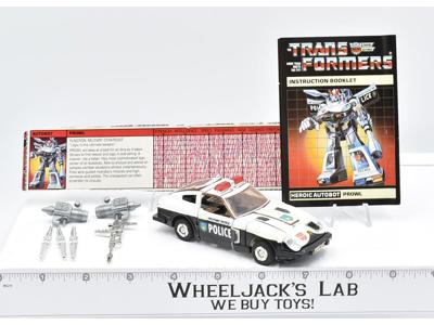 Prowl ~ 100% Complete 1985 Vintage Hasbro G1 Transformers Action Figure W PAPERS