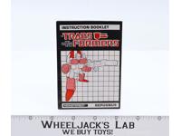 Repugnus Instruction Manual Booklet 1987 Hasbro G1 Transformers