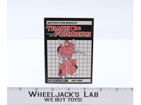 Hot Rod Instruction Manual Booklet Action Figure 1986 Hasbro G1 Transformers
