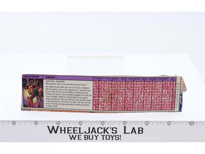 Thrust Action Figure Tech Spec 1985 Vintage Hasbro G1 Transformers