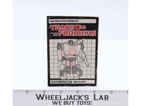Red Alert Action Figure Instruction Manual Booklet 1985 G1 Transformers