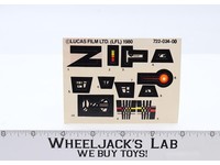 Probot and Turret UNUSED Sticker Sheet Star Wars 1980 Kenner Lucasfilm