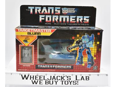 Blurr Targetmaster MIB NEAR MINT FIGURE Complete 1987 Vintage G1 Transformers