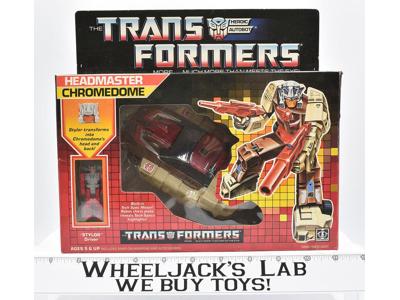 Chromedome Headmaster NICE BOX NEAR MINT FIGURE 1987 Vintage G1 Transformers
