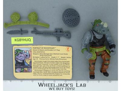 Rocksteady SOFT HEAD Complete Teenage Mutant Ninja Turtles TMNT Playmates 1988