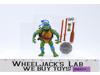 Movie Star Leo W/Card & Bubble 100% Complete TMNT 1992 Playmates Vintage NEW