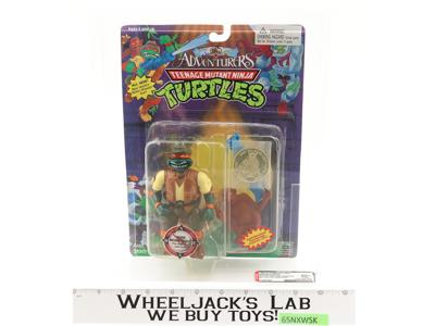 Safari Michaelangelo W/ Coin AFA GRADED 80+ 85/80/90 TMNT 1995 Playmates NEW