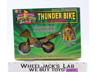 Thunder Bike W/ Yellow Ranger Complete Power Rangers 1994 Bandai Vehicle