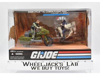 Ram Cycle vs. Cobra Flight Pod MISB 25th Anniversary GI Joe 2008 Hasbro