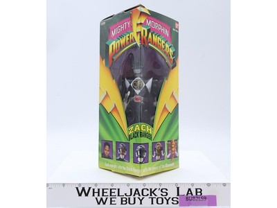 Zach Black Ranger Complete Mighty Morphin Power Rangers 1993 Bandai 8" Figure