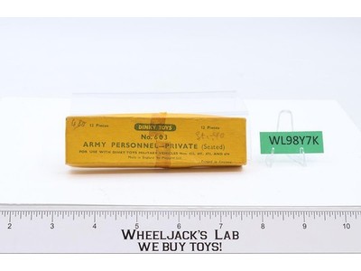 DINKY Toys #603 Army Personnel-Private (Seated) Diecast Vintage Meccano England
