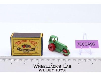 Road Roller No.1B MOKO Lesney Matchbox Series 1955 England Vintage Diecast Toy