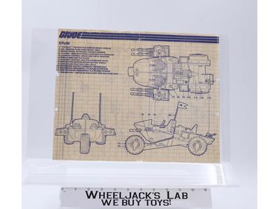 Cobra Stun 1986 ORIGINAL Instructions / Blueprints G.I. Joe Hasbro Action Figure