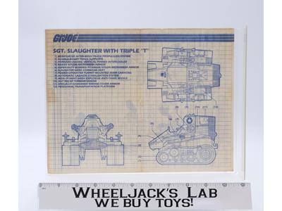 SGT. Slaughter with Triple "T" 1986 ORIGINAL Instructions / Blueprints G.I. Joe