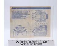 SGT. Slaughter with Triple "T" 1986 ORIGINAL Instructions / Blueprints G.I. Joe
