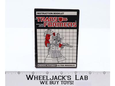 Ultra Magnus Instructions Manual Booklet 1986 Vintage Hasbro G1 Transformers