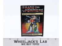 Wheeljack Instruction Manual Booklet 1985 Hasbro G1 Transformers Action Figure
