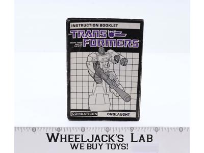 Onslaught Action Figure Vintage Instruction Manual Booklet 1985 G1 Transformers