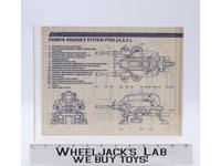 Cobra Assault System POD (A.S.P.)1984 ORIGINAL Instructions Blueprints G.I. Joe