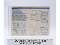 Cobra Wolf 1987 ORIGINAL Instructions / Blueprints G.I. Joe Hasbro Action Figure