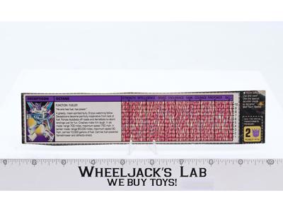 Octane Action Figure Tech Spec 1986 Vintage Hasbro G1 Transformers