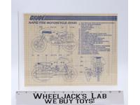 Rapid Fire Motorcycle (RAM) 1982 ORIGINAL Instructions Blueprints G.I. Joe