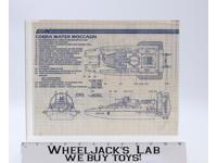 Cobra Water Moccasin 1984 ORIGINAL Instructions / Blueprints G.I. Joe Vehicle