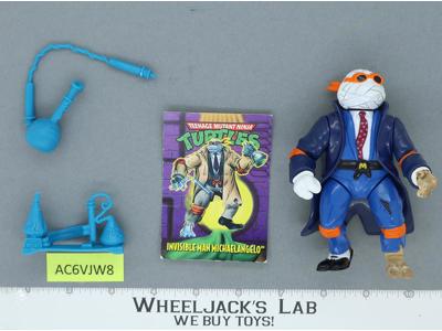 The Invisible Man Michaelangelo RARE 100% Complete Universal Monsters TMNT 1994