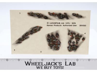Battle Damaged Tie Fighter UNUSED Sticker Sheet ORIGINAL 1978 Star Wars Kenner