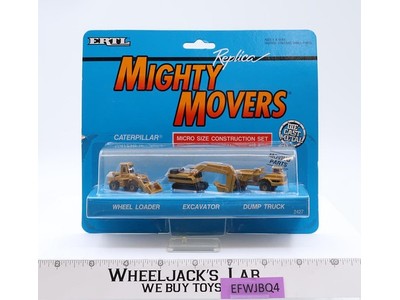 Caterpaller Micro Size Construction Set Replica Mighty Movers Ertl 1991 MOSC