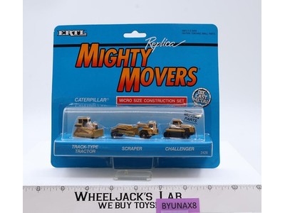 Caterpaller Micro Size Construction Set Replica Mighty Movers Ertl 1991 MOSC