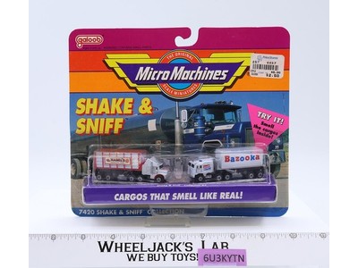 Shake & Sniff Semi Trucks #3 7420 Micro Machines Galoob 1991 Vintage MOSC