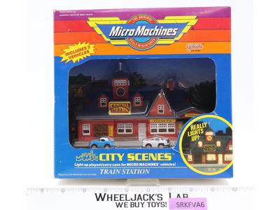 #6468 Train Station Micro Machines City Scenes 1989 Galoob Vintage NEW MIB