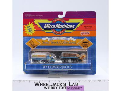 Semi Truck Collections #7 Lumberjacks Micro Machines Galoob 1989 NEW MOSC