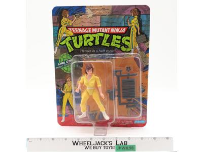 April O'Neil 10-Back Blue Stripes TMNT 1988 Playmates Action Figure NEW SEALED