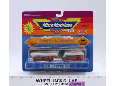 Semi Truck Collections #5 Firefighters Micro Machines Galoob 1989 NEW MOSC