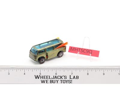 Volkswagen Beach Bomb Olive Green 1969 Redline Hot Wheels Mattel w/ Surfboards