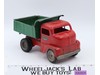 Red & Green Snub Nose Sand Loader Dump Truck Pressed Steel 1950s Tonka Vintage