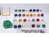 Set of 30 NFL Mini Football Helmets W/ Goal Rack Gumball Vending Machine Vintage