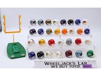 Set of 30 NFL Mini Football Helmets W/ Goal Rack Gumball Vending Machine Vintage