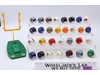 Set of 30 NFL Mini Football Helmets W/ Goal Rack Gumball Vending Machine Vintage